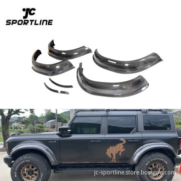 Carbon Fiber Car Wheel Arch Trims for Ford Bronco 2021-2022